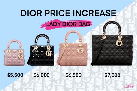 cost of lady dior bag|lady dior euro price.